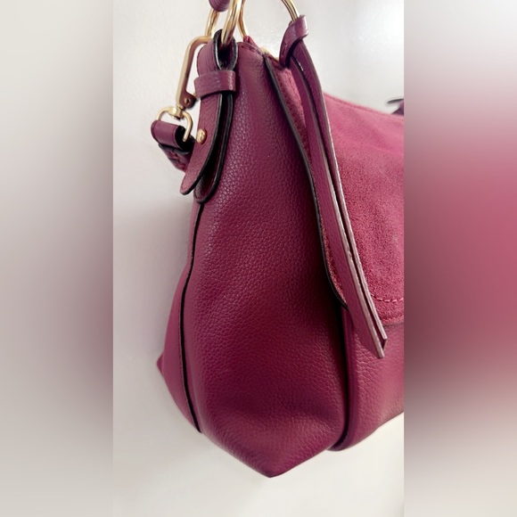 See By Chloé Burgundy Crossbody/shoulder Suede Leather bag  14” x 8” - Picture 11 of 16